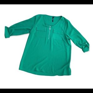 Cathy | Womens Teal Blouse - M